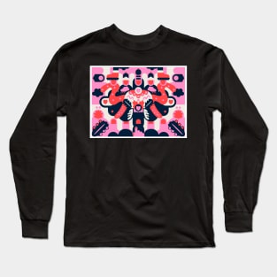 Red and pink abstract Long Sleeve T-Shirt